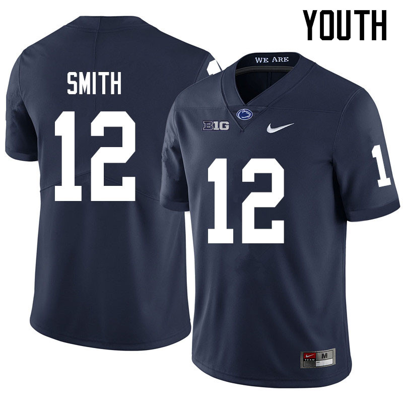 NCAA Nike Youth Penn State Nittany Lions Brandon Smith #12 College Football Authentic Navy Stitched Jersey PEU0098IR